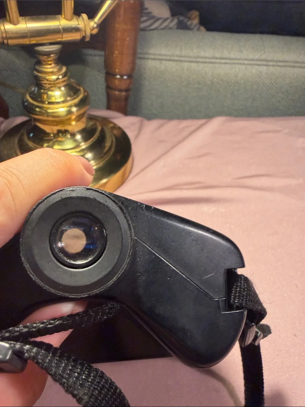 Black Compact Binoculars with Carry Case and Neck Strap